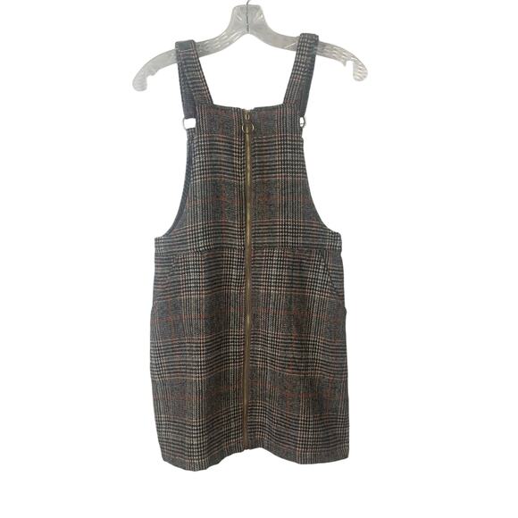 Black and Brown Tweed Metal Zipper Front Jumper - Picture 1 of 11
